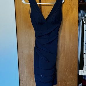 Blue Fitted Le Chateau Dress- XS